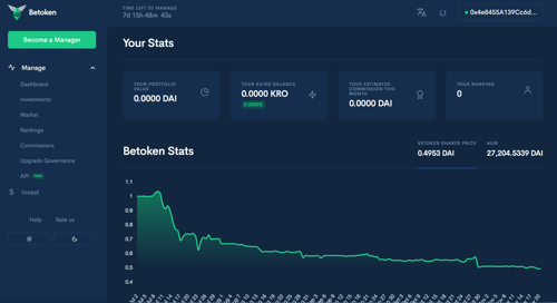 The Betoken Dashboard