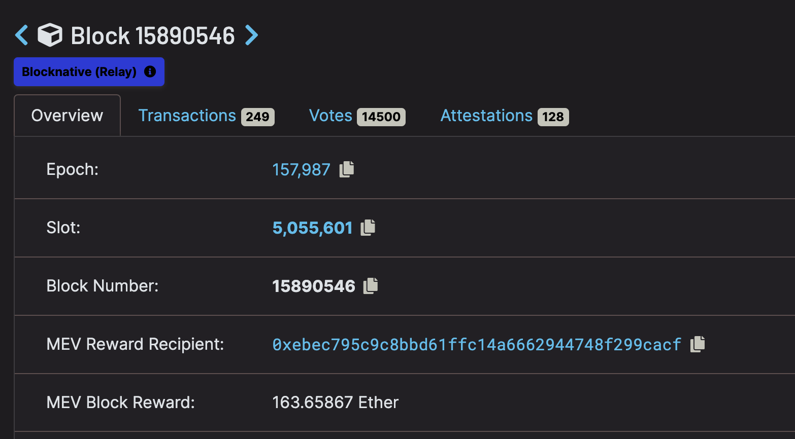 large mev block reward transaction