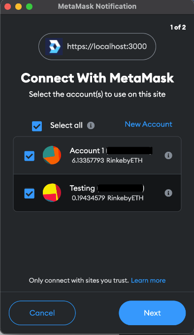 metamask-account-selection