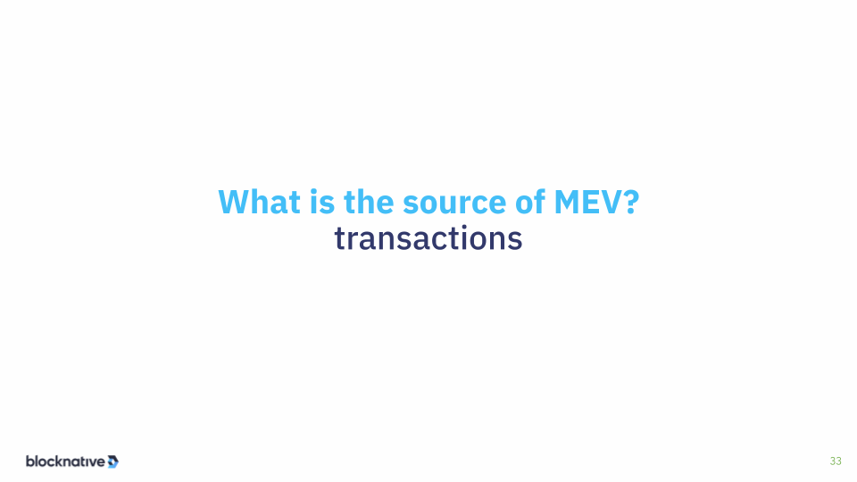 source of mev transactions slide