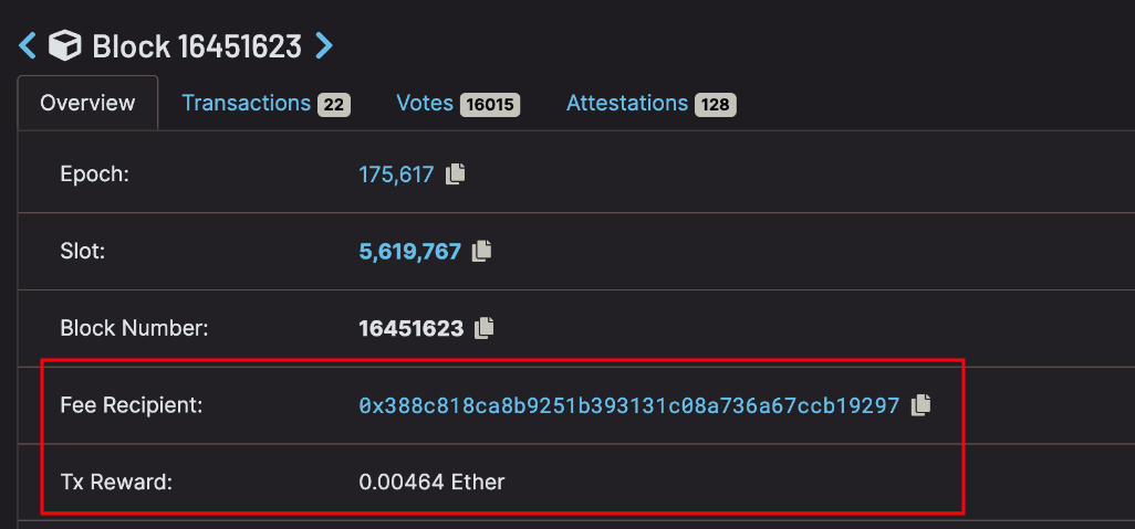 ethereum block reward transaction data