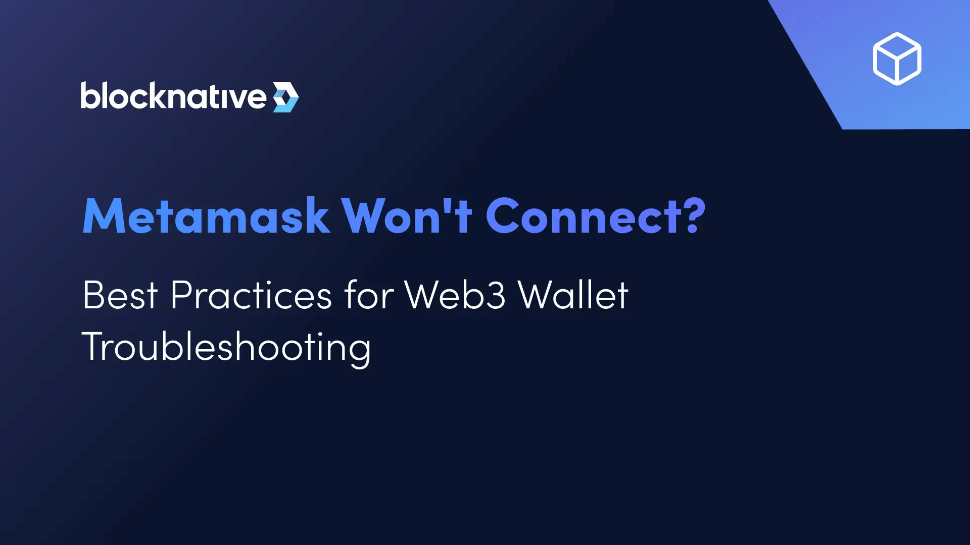 Metamask Won't Connect? Best Practices for Web3 Wallet Troubleshooting